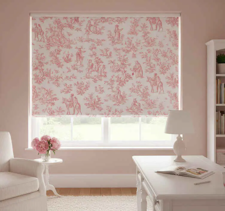 Fynd Rullgardin rosa vintage lantlig design