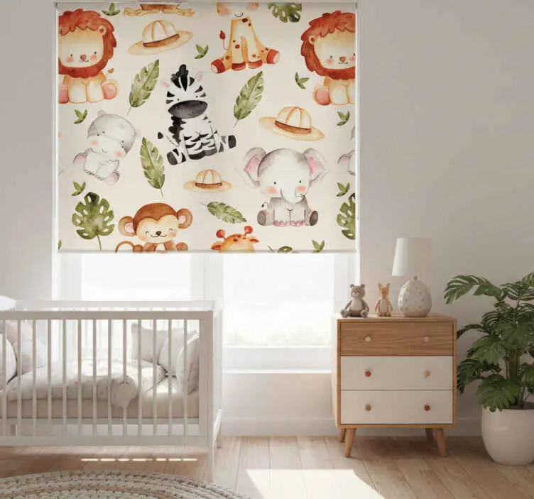 Rabatt Rrullgardin barn beige safari