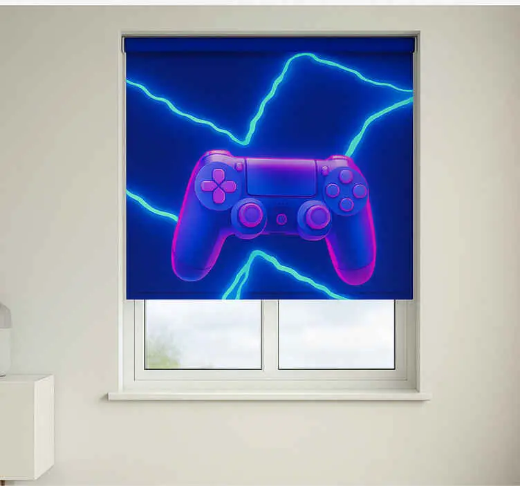 3d neon x-kontroller Rullgardin nörd Endast idag