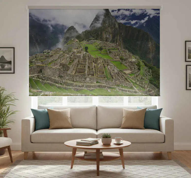 Expressleverans Rullgardin vardagsrum machu picchu