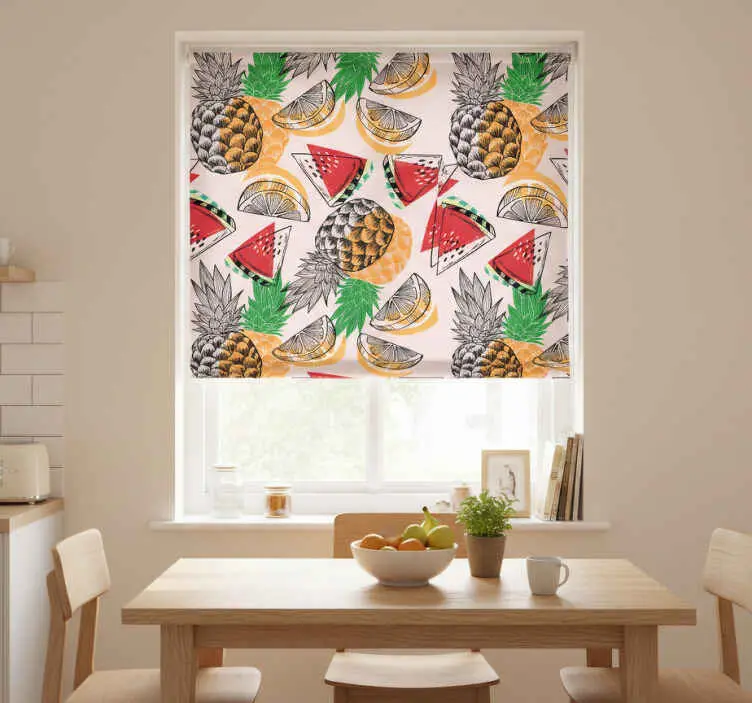 Lägg i varukorgen Rullgardin kök sommartryck ananas