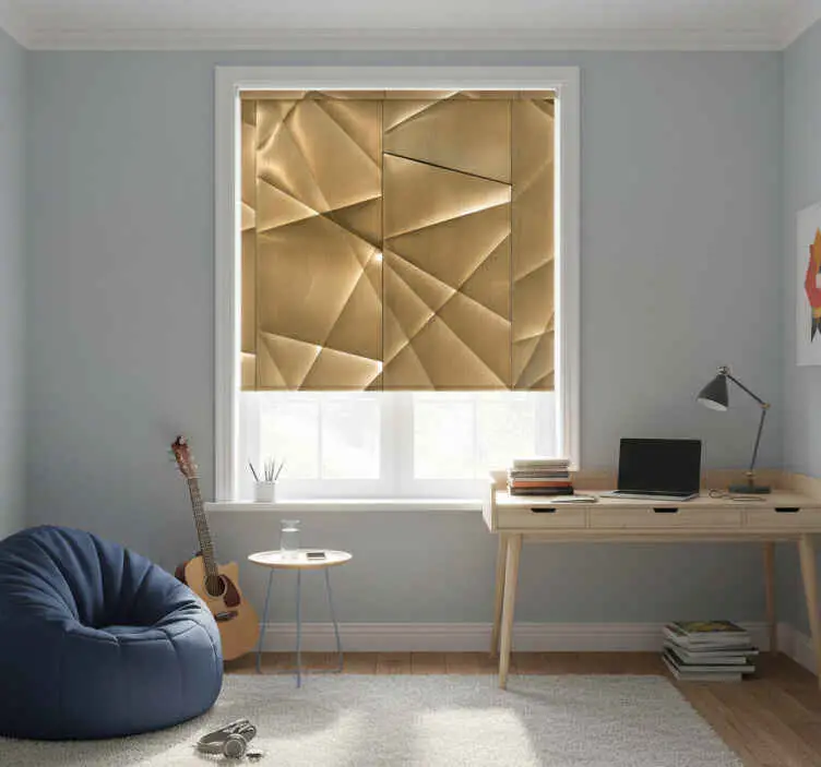 Premium Rullgardin tonåringar 3d guldpolygon textur