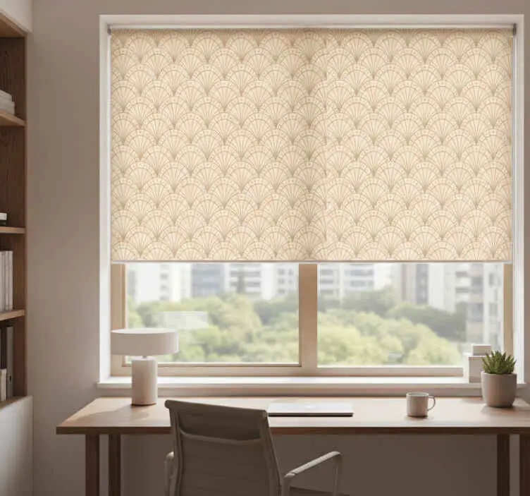 Rabatter Rullgardin kontor elegant fläktmotiv