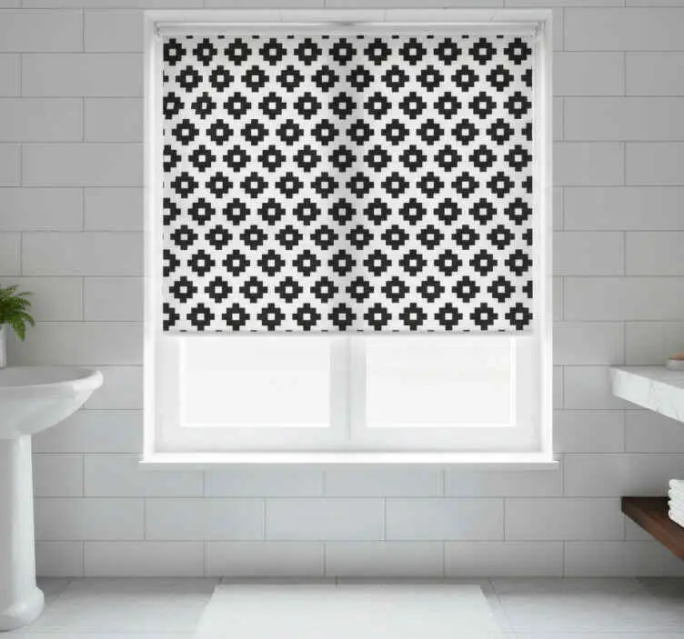 Köp nu Rullgardin badrum geometrisk kakelinspiration
