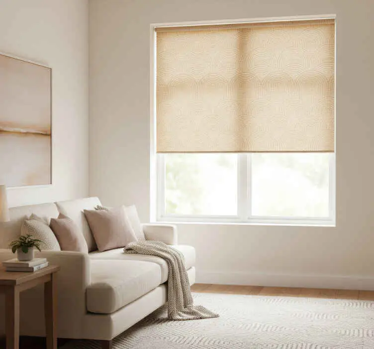 Endast idag Rullgardin beige med båge vävseffekt