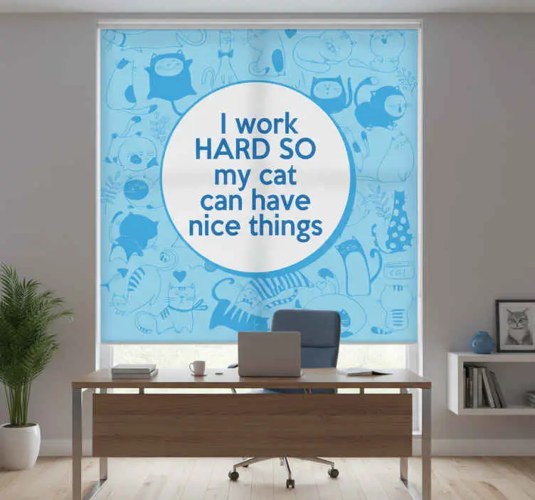 Begränsat erbjudande Rullgardin kontor motivational djurcitat