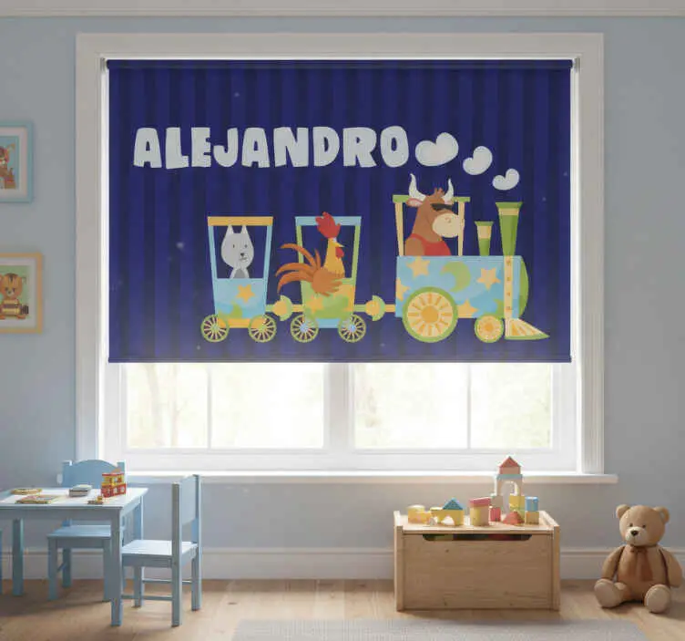 Rrullgardin barn personlig tåg barn placemat Beställ idag