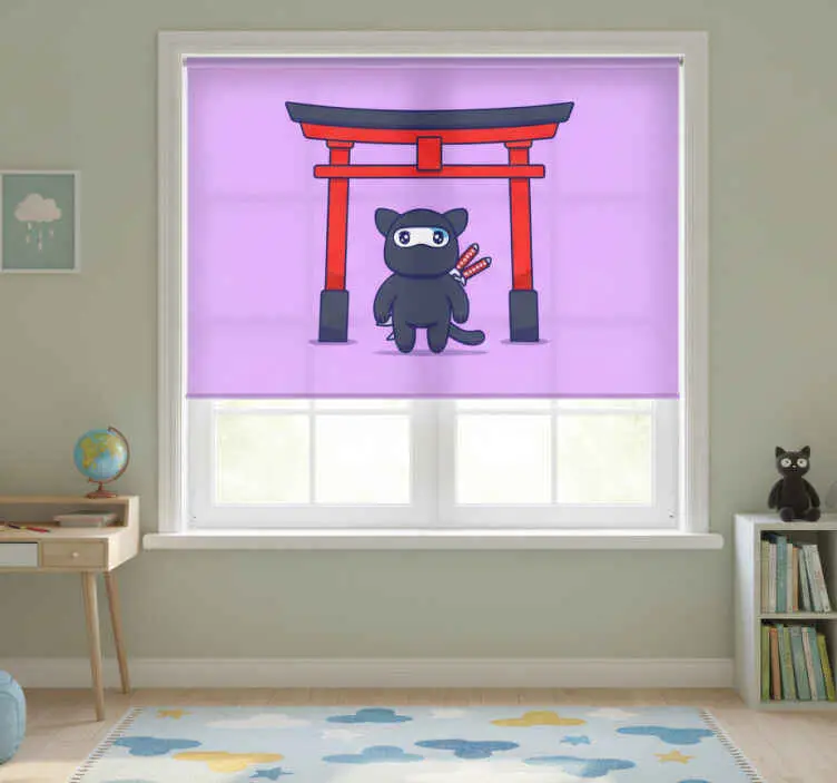 Rullgardin barn ninja katt Kampanj