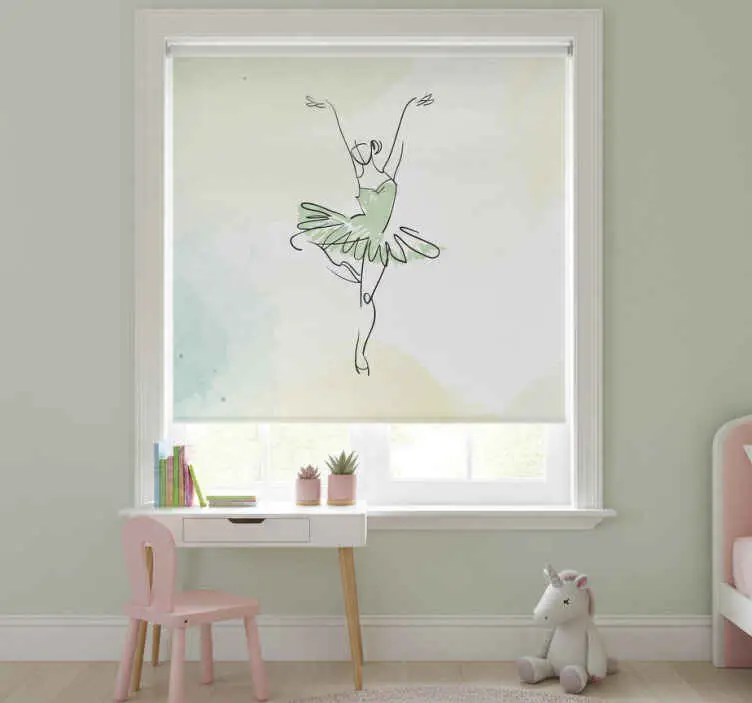 Fynd Rullgardin barn ballerina i pose linjeteckning