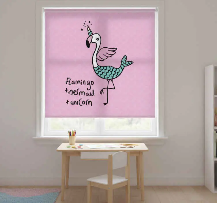 Snabb leverans Rullgardin barn söt flamingo illustration
