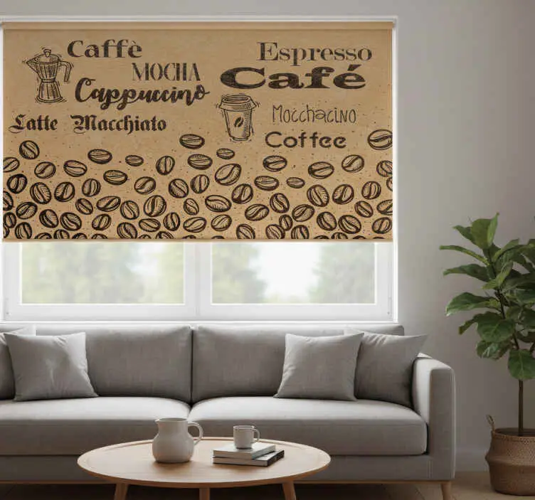 Fynd Rullgardin beige älskande italienskt kaffe