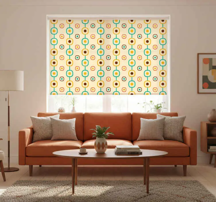 Rullgardin vintage 60-tals geometrisk Handla nu