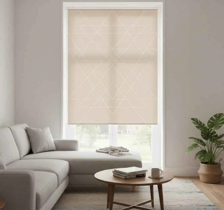 Lågt pris Rullgardin beige nordiska trianglar mosaik