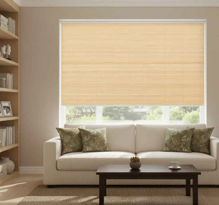 Erbjudande Rullgardin beige bambuimitation mönster