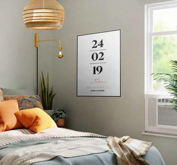 Extra rabatt Koordinater av kärlek Personliga posters