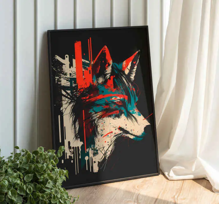 Abstrakt varg konst vägg affisch Sista chansen