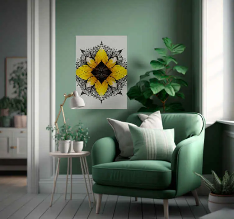 Populär Blommiga mandala posters zen