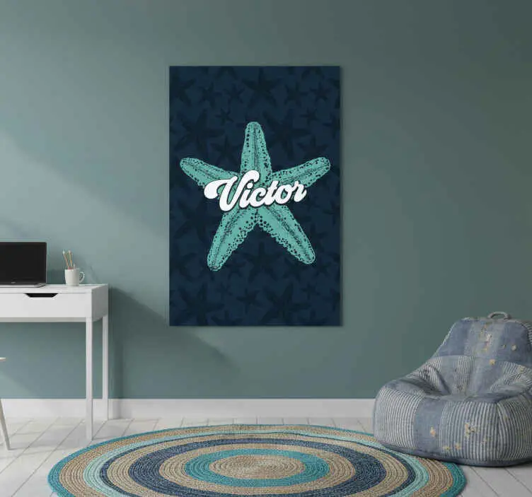 Poster ungfödd stjärnfall blåtoner Beställ idag