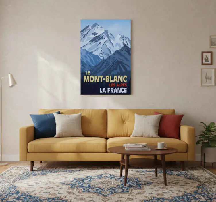 Reapris Poster vardagsrum mont-blanc retro stil