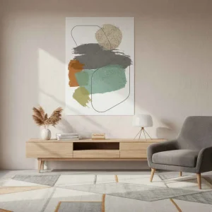 Abstracta penseldrag poster vardagsrum Kampanjpris