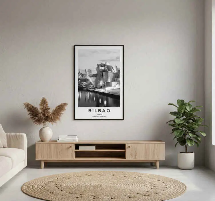 Poster vardagsrum fotografi av bilbao Billigare