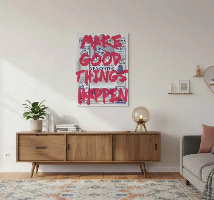 Rea Poster text gör bra saker hända retro design