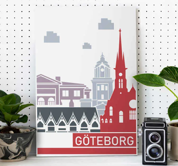 Skyline göteborg city skyline canvas tavla Erbjudande