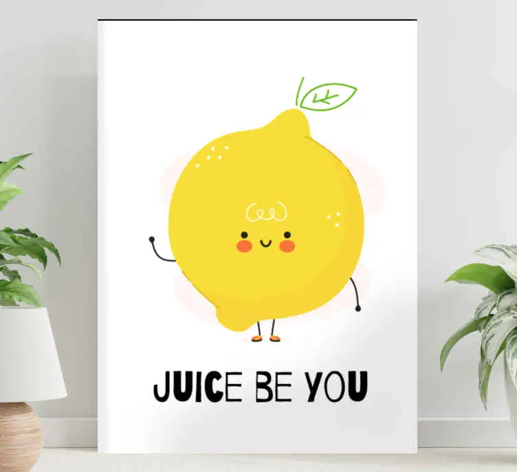 Roligt citat med gula citron canvas tavla citat canvas tavla Erbjudandepris