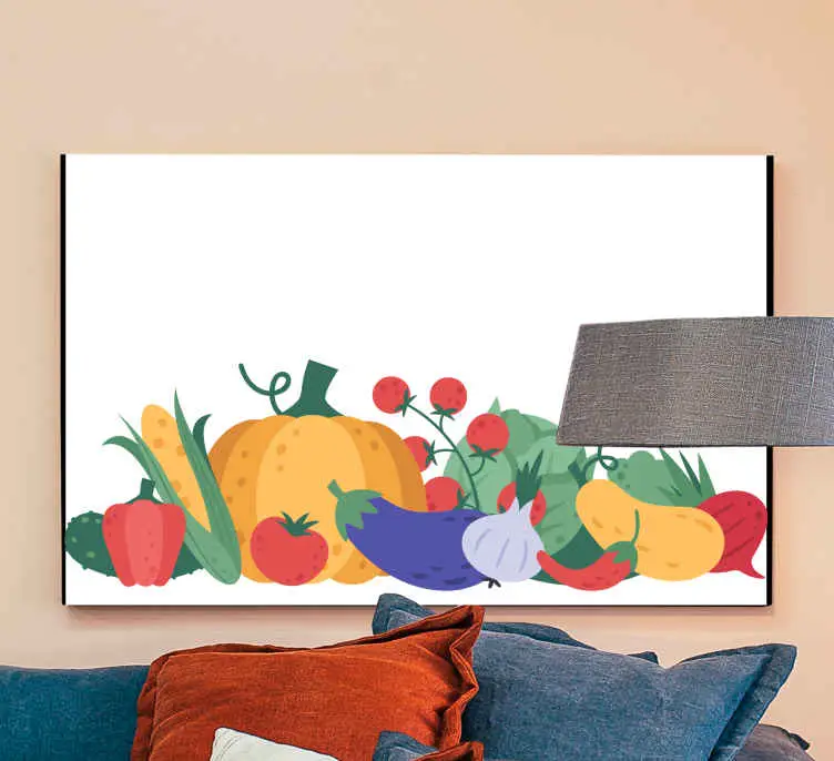 Rea Subtila grönsaker och fruktercanvas tavla konst