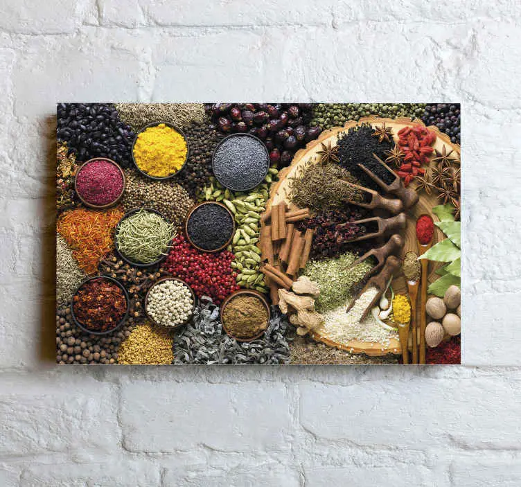 Färg kryddor restaurangcanvas tavla tryck Kampanj