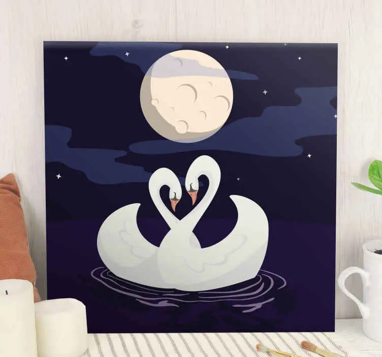 Säker betalning Härlig svanar fågel canvas canvas tavla