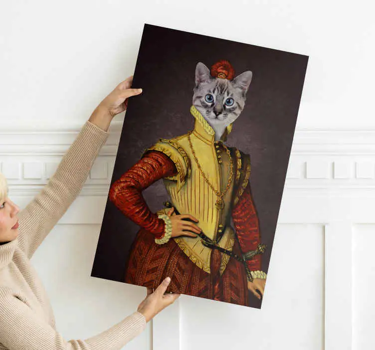Aristokratkatter katt inramadcanvas tavla Billig