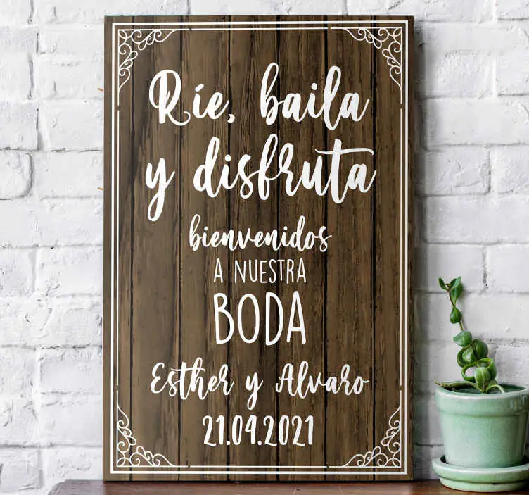 Erbjudande Bienvenidos a nuestra boda bröllopsduk