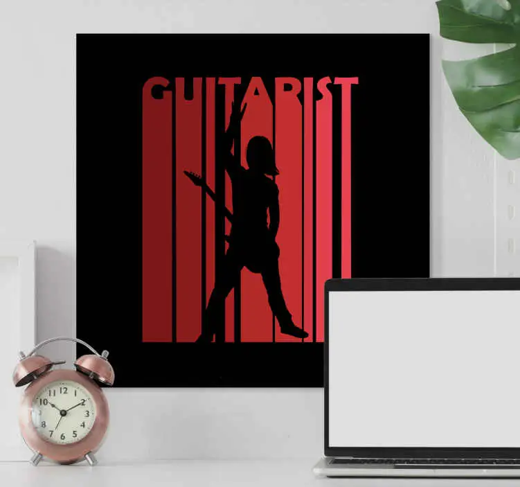 Kanvas musik silhuettprestation Billig