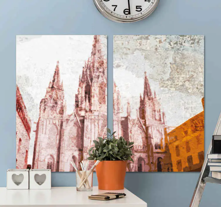 Kampanj Kanvas städer och länder fantastisk katedralarkitektur