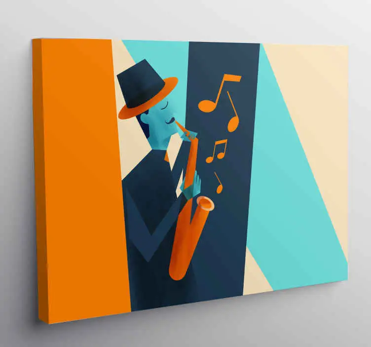 Lågt pris Jazzsaxofonist Kanvas musik