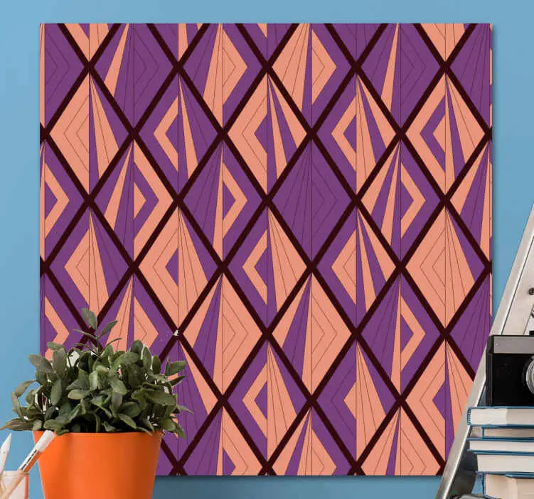 Extra rabatt Kanvas geometrisk diamantmotiv