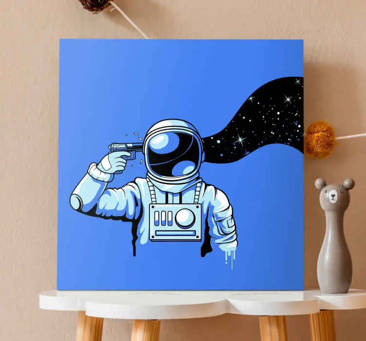 Astronautskjutning Andra kanvas Nedsatt pris