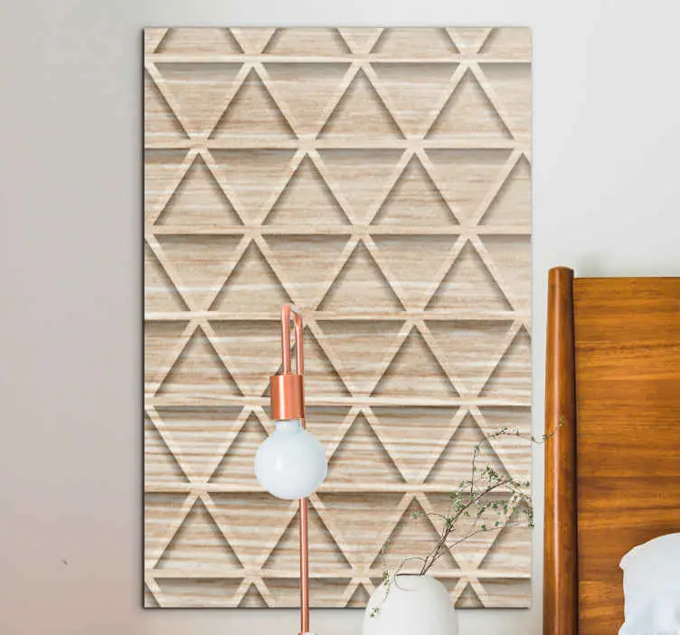 Träeffekt triangel geometriska master bedroom canvastavlor Fynd