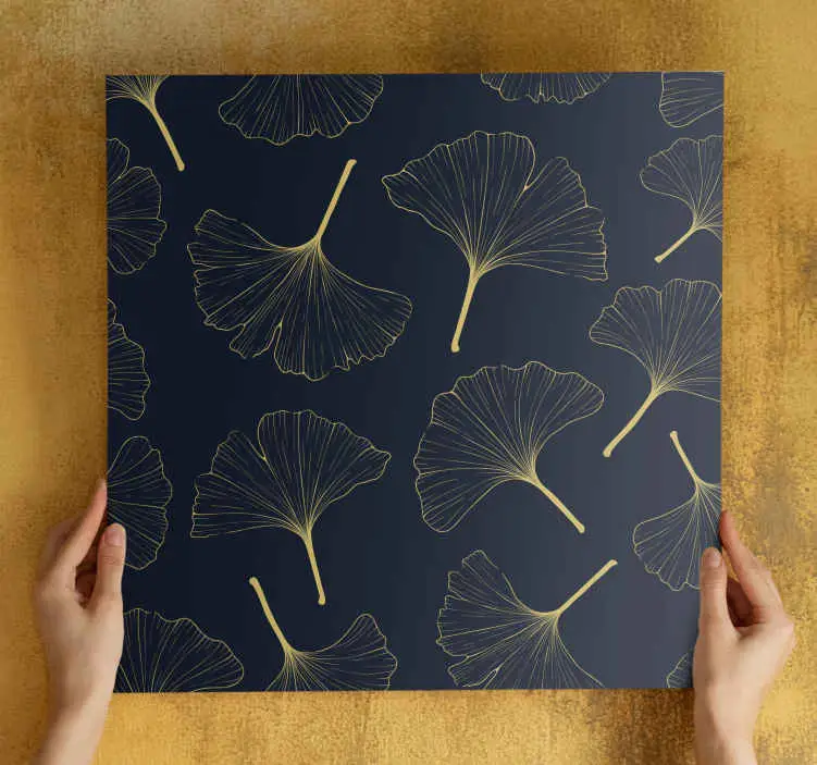 Lågt pris Kanvas blommor och växter gingko bladmönster