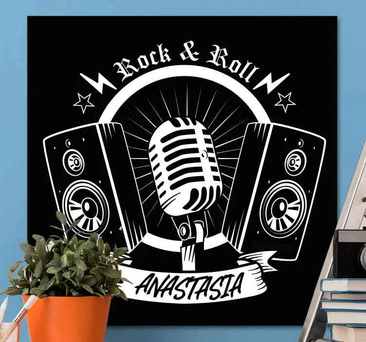 Begränsad tid Kanvas musik retro mikrofon design