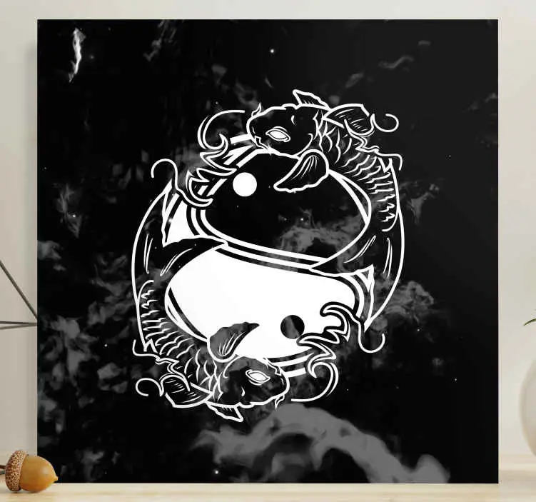 Yin yang balance fish zen canvasprints Nyhet