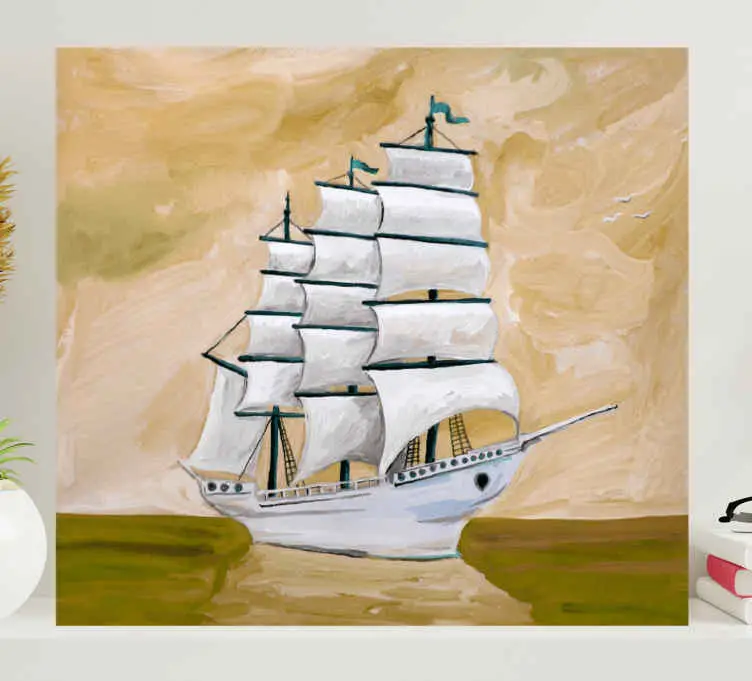 Rabatter Målad fartyg nautiskcanvas tavla canvas tavla