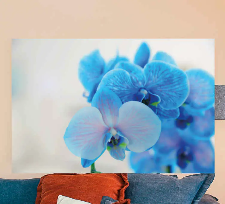 Blå orkidé blomma blommigcanvas tavla Endast denna vecka