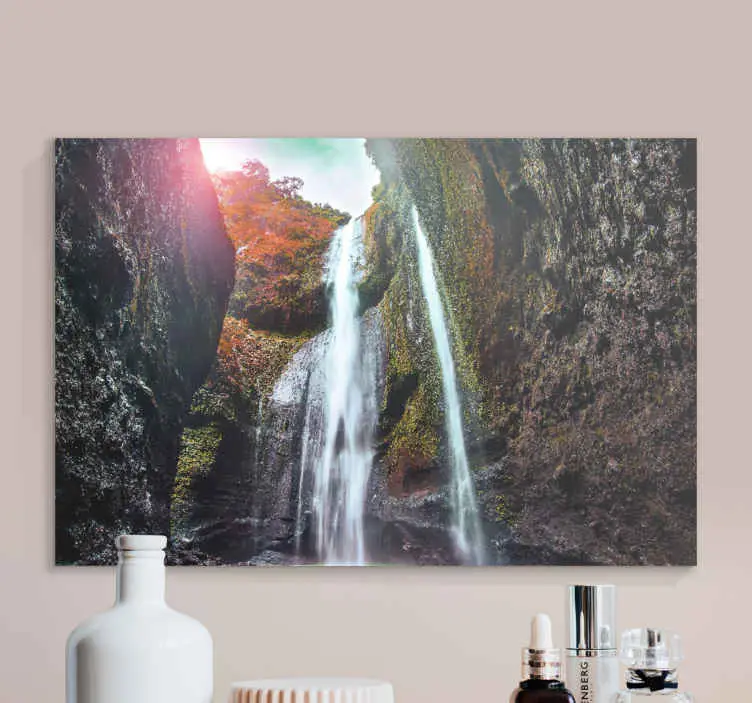 Endast idag Kanvas landskap grand cascade landskap
