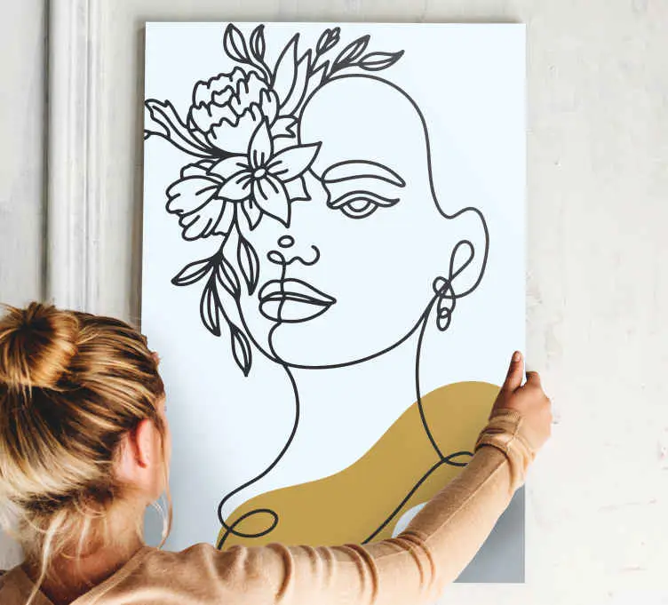 Kanvas konst abstrakt blomsterporträtt Rabatter
