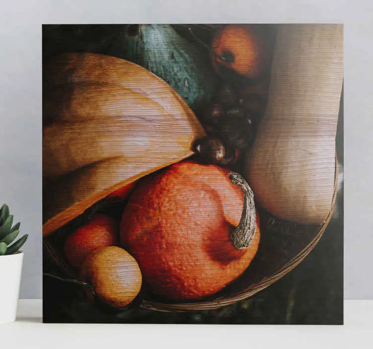 Kundfavorit Kanvas frukter skördad orange pumpa
