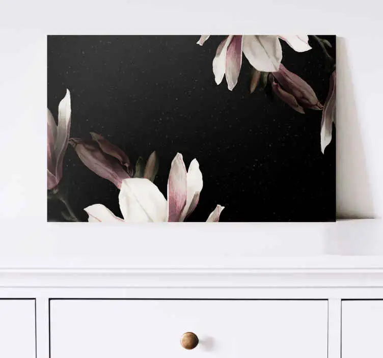 Kanvas blommor och växter magnolia blomsterarrangemang Rabatter
