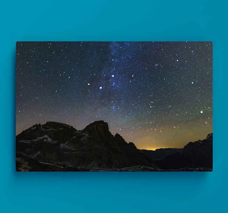 Rabatter Kanvas landskap fjällnattens himmel