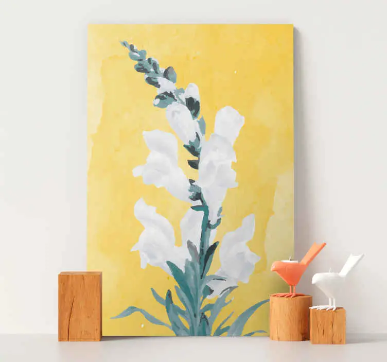 Kundfavorit Kanvas blommor och växter subtila vita blommor